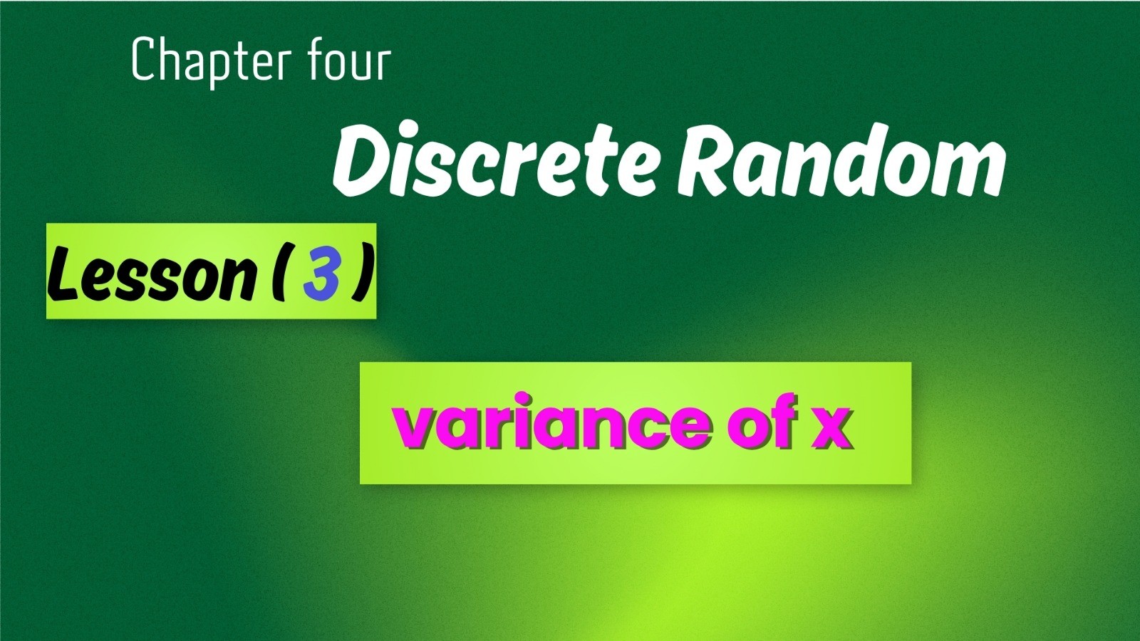 Variance of x