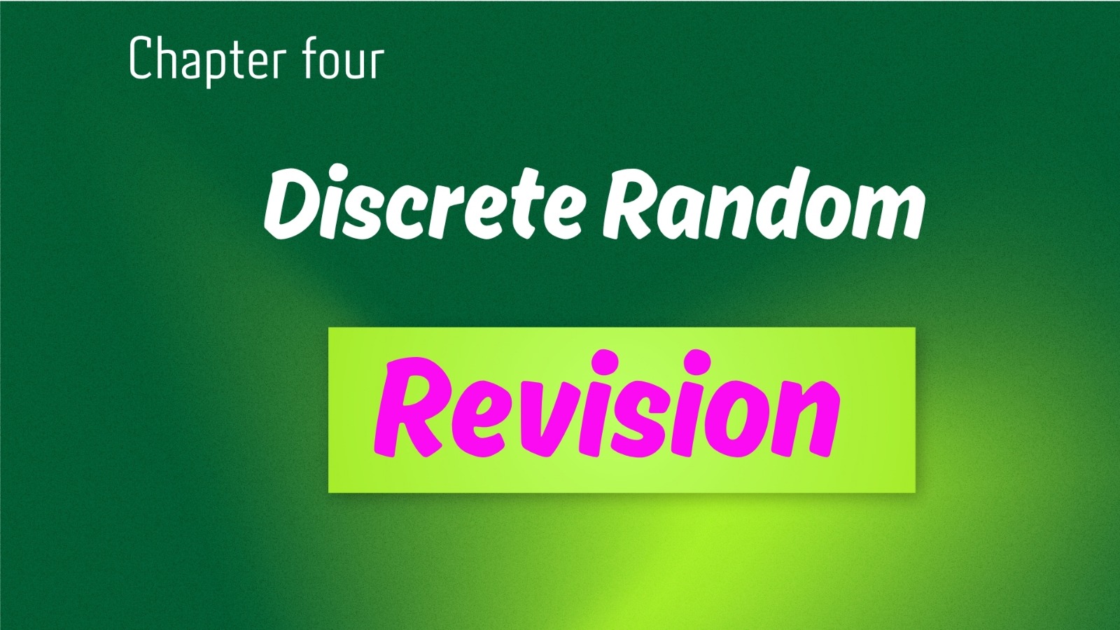 Revision — Grade 12 Advanced Math Month 4